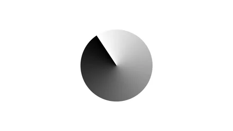 Abstract circular gradient in grayscale, dynamically shifting and rotating,.. Stock Footage 345547863