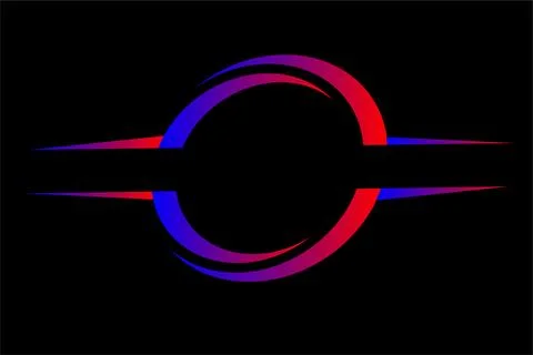 Abstract Circular Gradient Logo with Dynamic Speed Lines Illustration