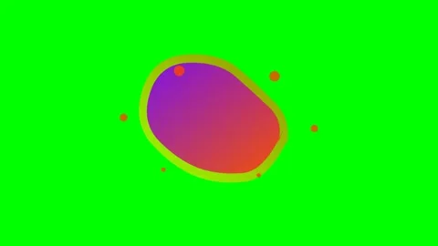 Abstract circular gradient shape floating against a vibrant green background Video stock 340267285