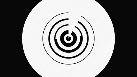 Abstract Circular Graphic Element Transitions with Clean White Background a.. Video stock 340941323