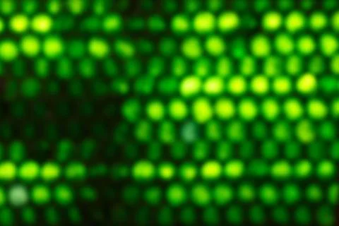 Abstract circular green bokeh background. Stock Photos