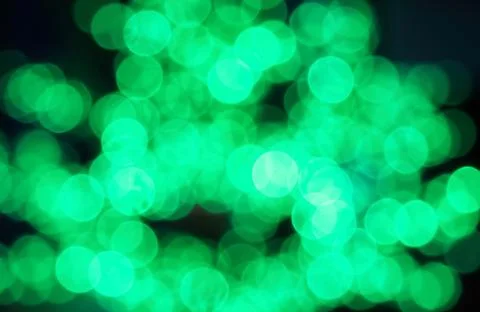 Abstract circular green bokeh Stock Photos