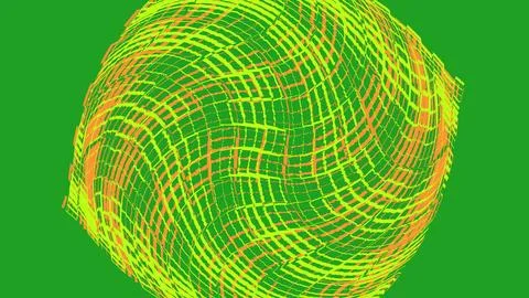 Abstract circular grid pattern with neon lines 스톡 일러스트