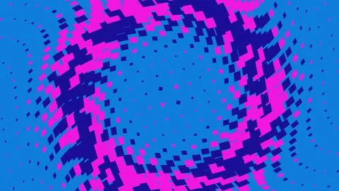 Abstract circular halftone pattern in blue and pink colors 스톡 일러스트