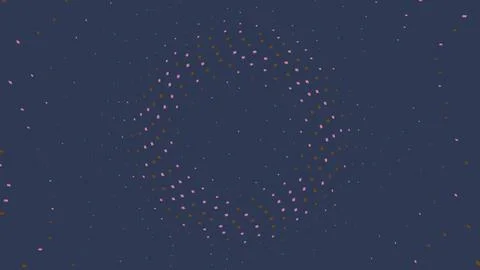 Abstract circular halftone pattern with colorful dots Illustrazione stock
