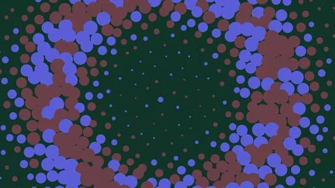 Abstract circular halftone pattern in purple and dark green Illustrazione stock