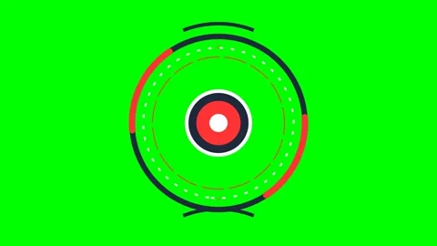 Abstract circular hud interface element with red and black graphic design Stock-Footage 340267214