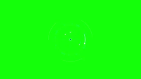 Abstract circular hud interface with glowing particles on green screen moti.. Stock Footage 337555579
