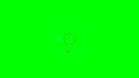 Abstract circular interface design element on a vibrant green background Video stock 341822420