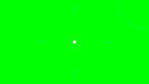 Abstract circular interface elements set against a vibrant green background Stock Footage 340264983