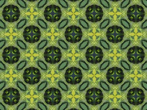 Abstract Circular Kaleidoscope Seamless Pattern Stock Illustration