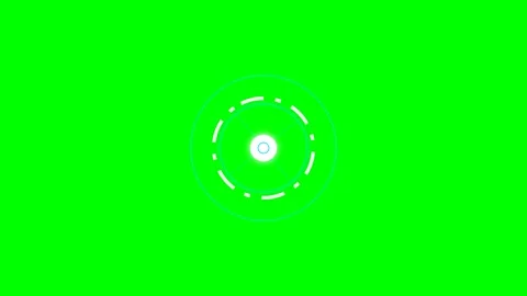 Abstract circular light animation effect isolated on a bright green backgroun Stock Footage 340904945
