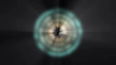 Abstract circular light bloom with radial flares during a subtle zoom out m.. Stock Footage 342516838