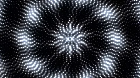 Abstract circular light pattern creates kaleidoscope effect in dynamic seam.. Stock Footage 345896608