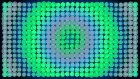 Abstract circular light pattern flickering with green and blue tones in LED.. Stock Footage 347194200
