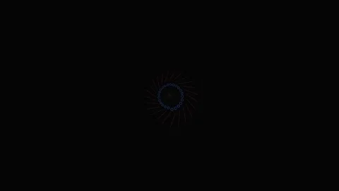 Abstract circular light pattern glowing against a deep black background Stock-Footage 336263558