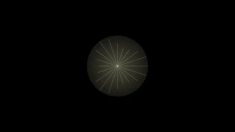 Abstract circular light pattern radiating from a central glowing point Video stock 335117539