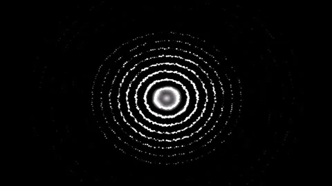 Abstract circular light patterns with subtle bokeh during a gentle camera z.. Video stock 346803255