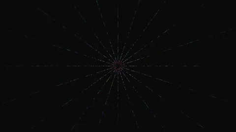 Abstract circular light rays expanding from center point on pitch black bac.. 스톡 동영상 341842814
