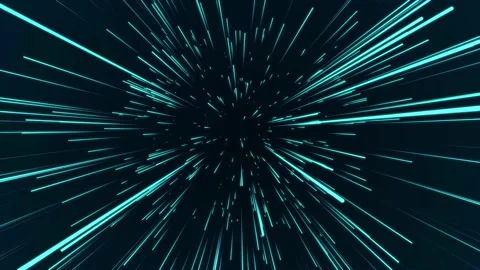 Abstract circular light speed background. Dynamic blue lines. Stock Footage 166169615