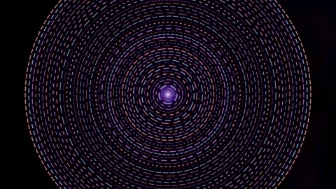 Abstract circular light waves motion graphic background Vídeo Stock 346290756