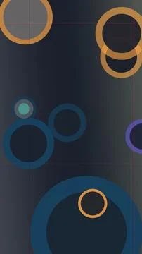 Abstract circular line pattern with blue and gold rings creates a modern, c.. Stock Illustration