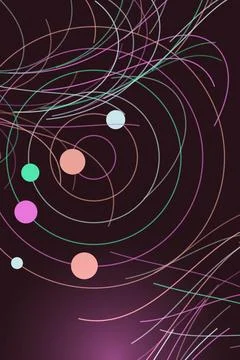 Abstract Circular Lines with Dots Stock Photos