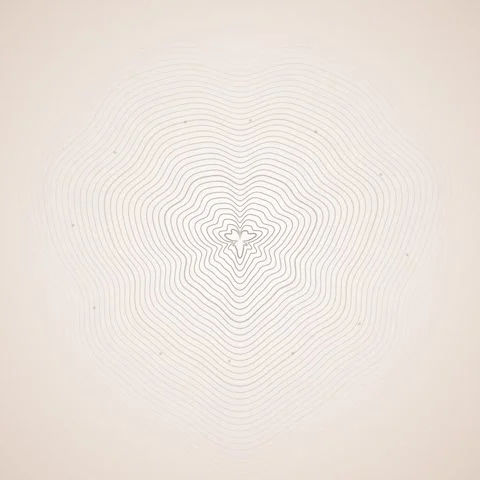 Abstract Circular Lines Pattern Background - Topographical Map Style Stock Footage 346283281