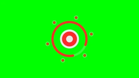 Abstract circular loading animation with a bright red central target design Stock Footage 340905004