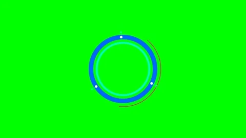 Abstract circular loading animation element on a vibrant green background Stock Footage 340903933