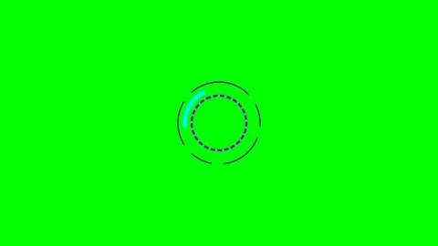 Abstract circular loading animation element isolated on a green background Vídeo Stock 341820892
