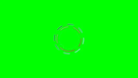 Abstract circular loading animation element on a vibrant green screen backg.. Stock Footage 341823788