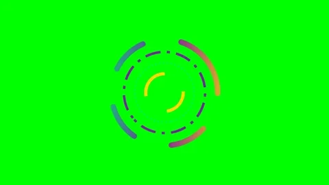 Abstract circular loading animation element with vibrant gradient segments Stockbeeldmateriaal 341839292