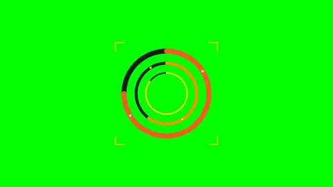 Abstract circular loading animation elements on a bright green background Video stock 341839293
