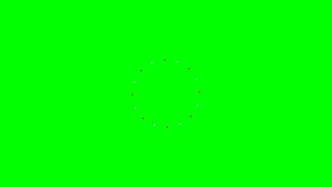 Abstract circular loading animation icon set against a vibrant green backgrou Stock Footage 341839438