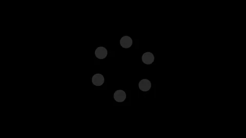 Abstract circular loading animation of six dots in a loop, fading from ligh.. Vidéo 336476102