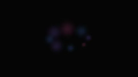 Abstract circular loading animation with soft glowing blue and red lights Stock Footage 339617833