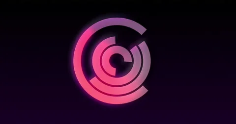 Abstract Circular Loading HUD Background Colorful Glow Stock Footage 170845158