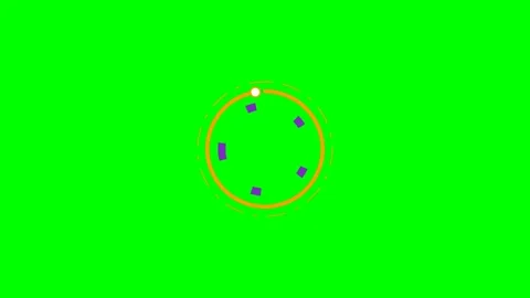 Abstract circular loading progress animation with purple geometric elements Stock Footage 340905061