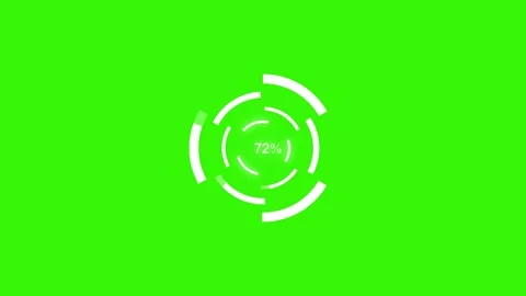 Abstract circular loading progress icon with percent animation Stockbeeldmateriaal 336910522