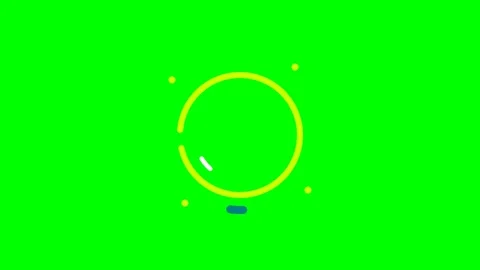 Abstract circular logo design featuring concentric rings on green background Stock Footage 341839519