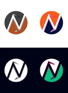 Abstract Circular Logo Designs in Various Color Combinations 写真素材