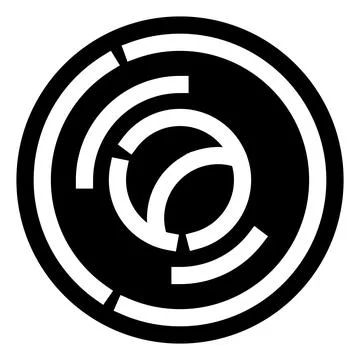 Abstract circular logo forming a modern geometric symbol Stock Illustration