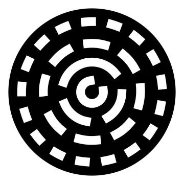 Abstract circular maze pattern forming target illusion Illustrazione stock