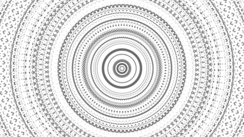Abstract circular monochrome mandala pattern, seamless loop. Animation. Black Stock Footage 155526749