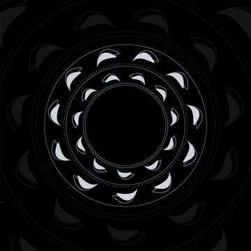 Abstract circular motif with tribal pattern, decorative mandala ornament vector Stock Illustration