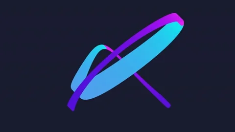 Abstract circular motion animation with gradient colors on a dark backgroun.. Stock-Footage 340918668
