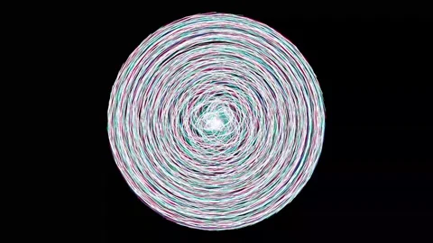 Abstract circular motion background, with glowing neon, swirl patterns Video stock 342443008