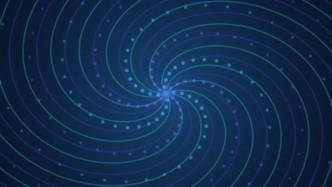 Abstract circular motion background with glowing blue dots rotating in spir.. Stock Footage 346374358