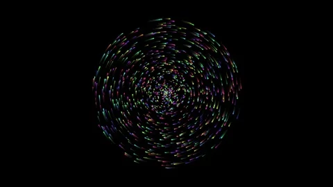 Abstract circular motion of colorful light trails effect. Video stock 342524902
